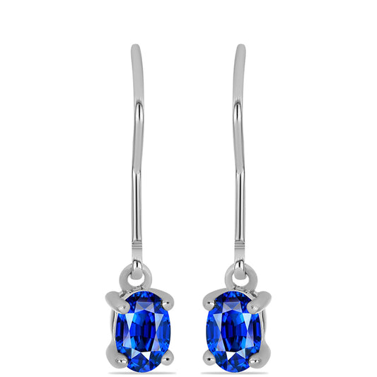 Silberohrringe mit australischem blauem Saphir