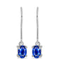 Silberohrringe mit australischem blauem Saphir