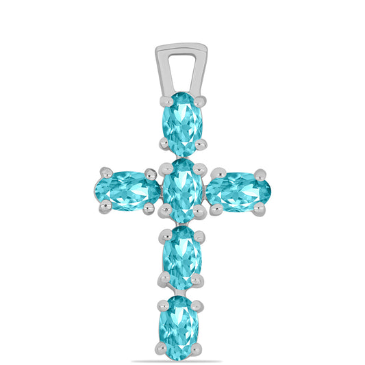 Silberanhänger mit Paraiba Quarz