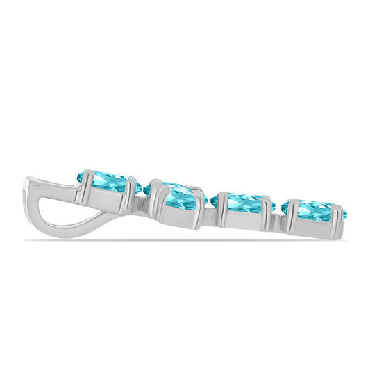 Silberanhänger mit Paraiba Quarz