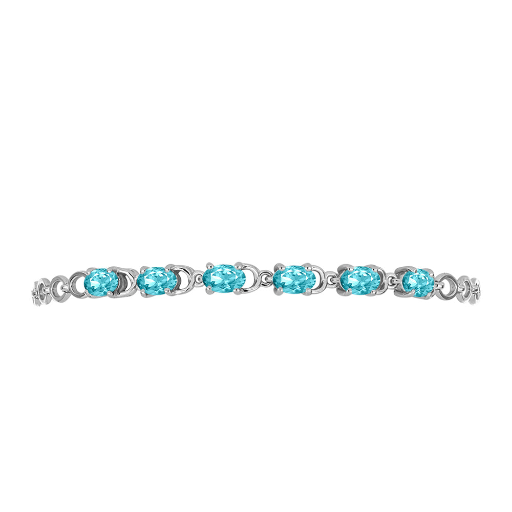 Silberarmband mit Paraiba Quarz