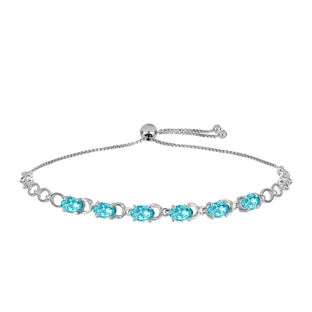 Silberarmband mit Paraiba Quarz 1 