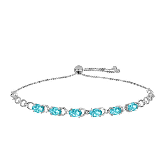Silberarmband mit Paraiba Quarz