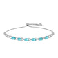 Silberarmband mit Paraiba Quarz