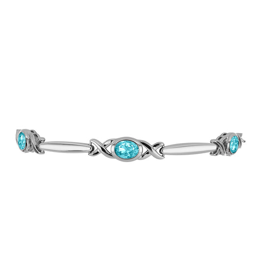 Silberarmband mit Paraiba Quarz