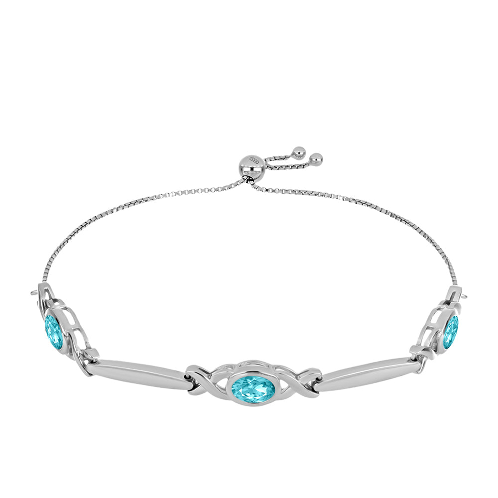Silberarmband mit Paraiba Quarz 1 