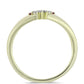 Goldplattierter Silberring mit lila Diamant und weißem Diamant