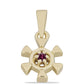 Goldplattierter Silberanhänger mit lila Diamant