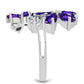 Silberring mit marokkanischem Amethyst und weißem Topas