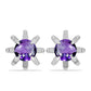 Silberohrringe mit marokkanischem Amethyst