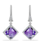 Silberohrringe mit marokkanischem Amethyst und weißem Topas