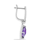 Silberohrringe mit marokkanischem Amethyst und weißem Topas