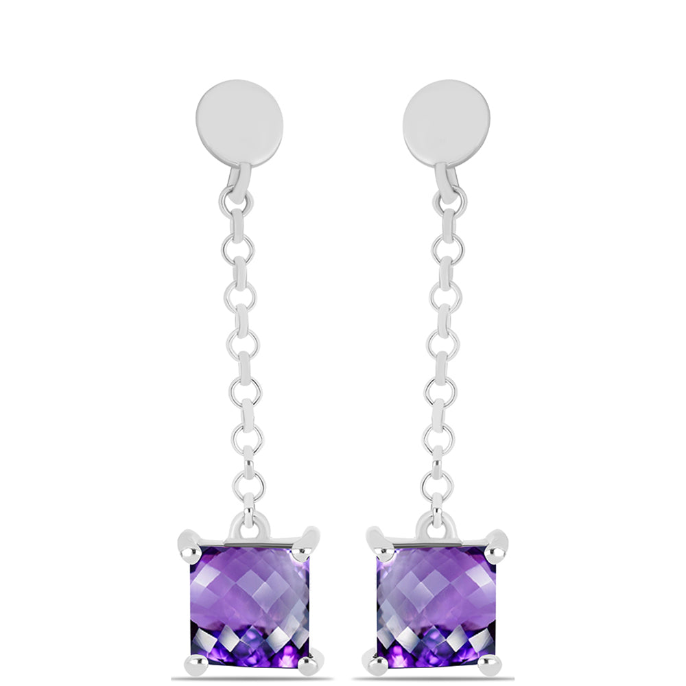 Silberohrringe mit marokkanischem Amethyst 1 