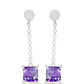 Silberohrringe mit marokkanischem Amethyst