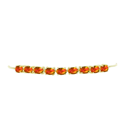 Goldplattiertes Silberarmband mit amerikanischem Feueropal