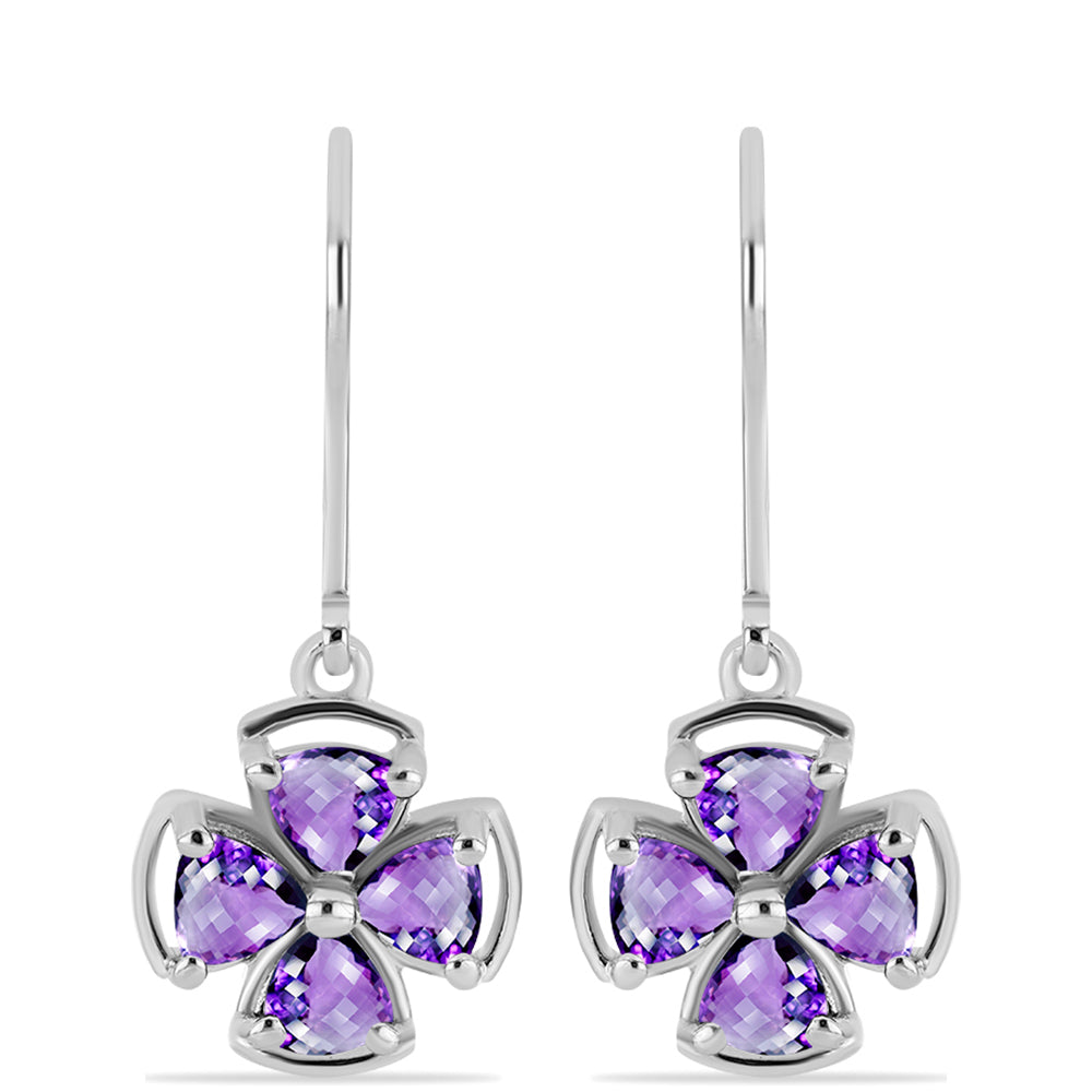 Silberohrringe mit marokkanischem Amethyst 1 
