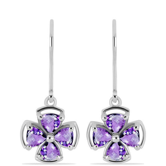 Silberohrringe mit marokkanischem Amethyst