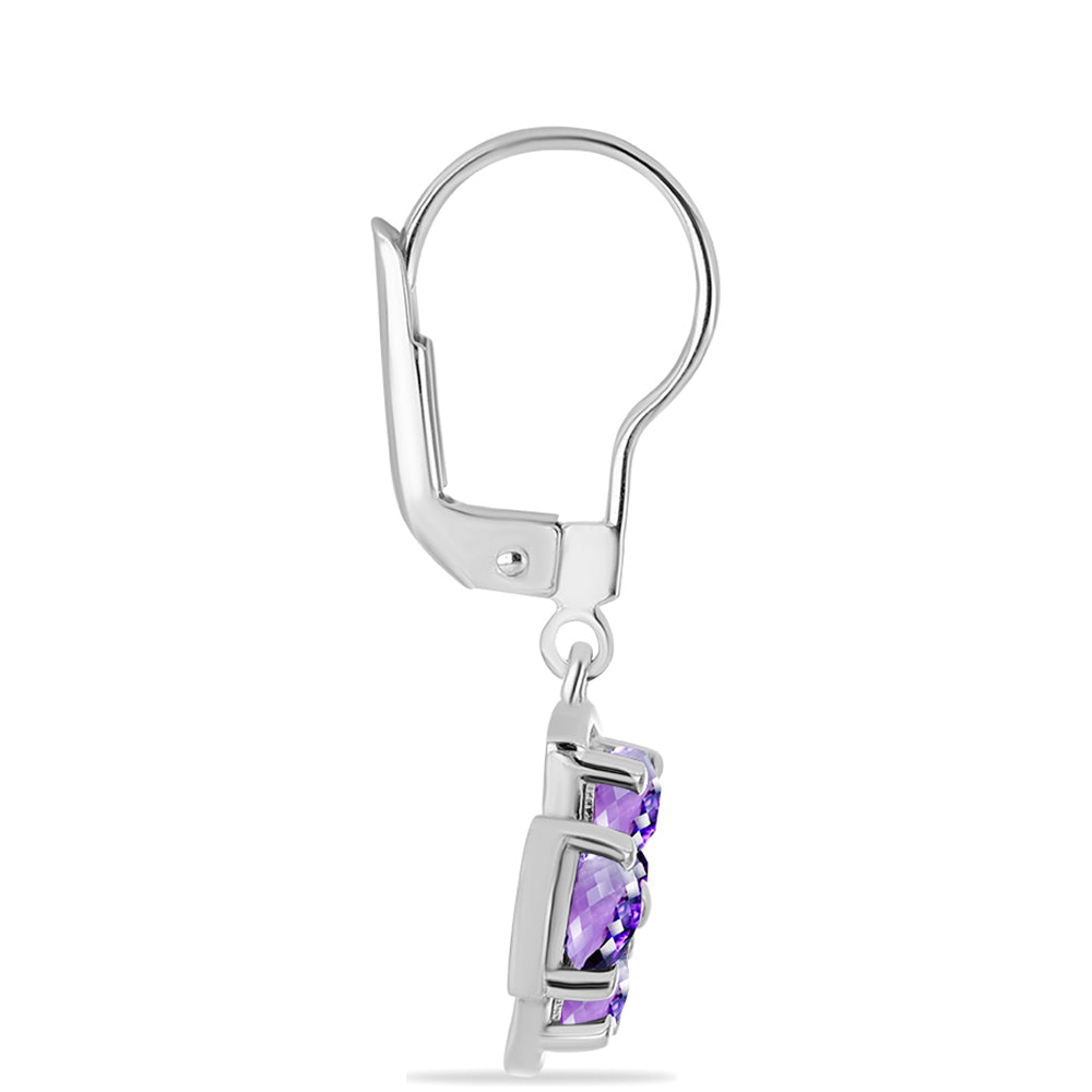 Silberohrringe mit marokkanischem Amethyst 2 