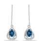 Silberohrringe mit londonblauem Topas