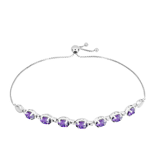 Silberarmband mit marokkanischem Amethyst