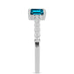 Silberring mit londonblauem Topas