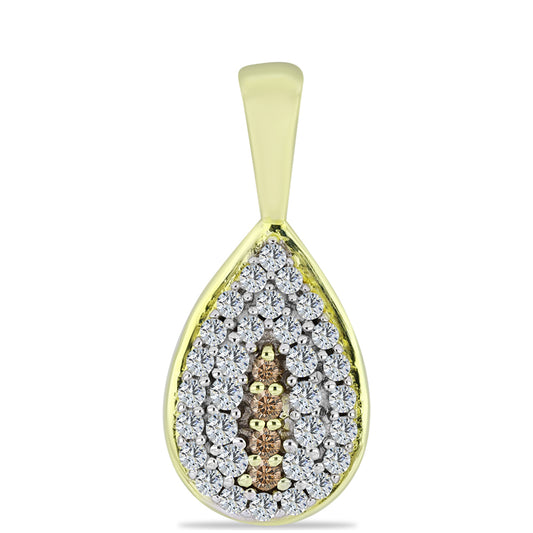 schmuckgarnitur aus Goldplattierte Silber mit Champagner-Diamant und weißem Topas