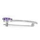 Silberbrosche mit marokkanischem Amethyst und weißem Topas