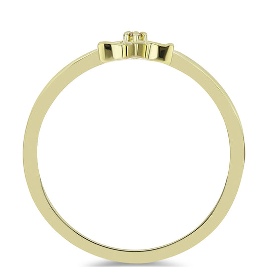 Goldplattierter Silberring mit Champagner-Diamant