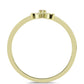 Goldplattierter Silberring mit Champagner-Diamant