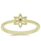 Goldplattierter Silberring mit Champagner-Diamant