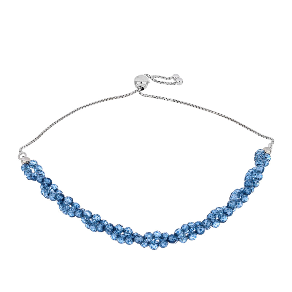 Silberarmband mit londonblauem Topas 1 