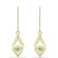 Goldplattierte Silberohrringe mit Champagner-Diamant
