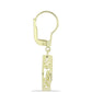 Goldplattierte Silberohrringe mit Champagner-Diamant