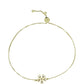 Goldplattiertes Silberarmband mit Champagner-Diamant und weißem Diamant