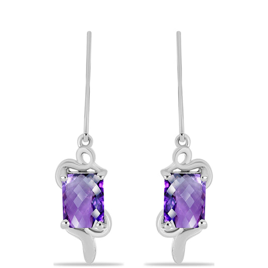 Silberohrringe mit marokkanischem Amethyst