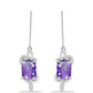 Silberohrringe mit marokkanischem Amethyst