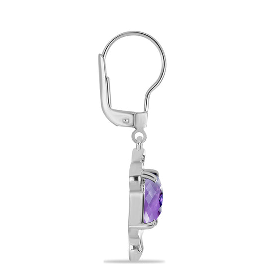 Silberohrringe mit marokkanischem Amethyst