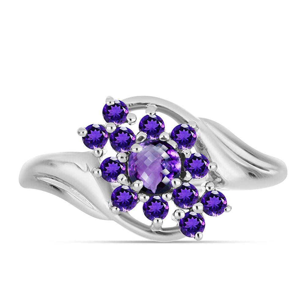 Silberring mit marokkanischem Amethyst 1 