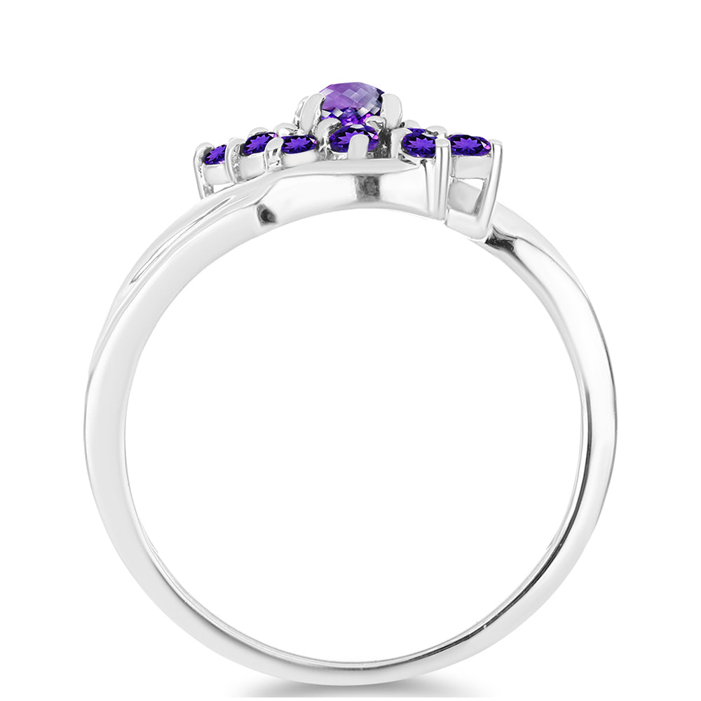 Silberring mit marokkanischem Amethyst 2 