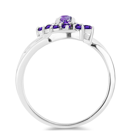 Silberring mit marokkanischem Amethyst