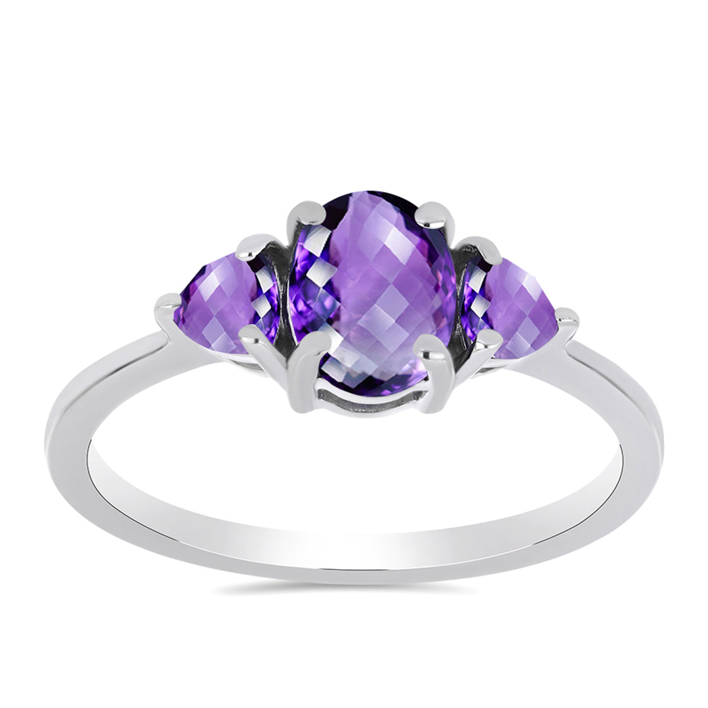 Silberring mit marokkanischem Amethyst 3 