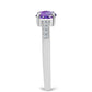 Silberring mit marokkanischem Amethyst und weißem Topas
