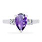 Silberring mit marokkanischem Amethyst und weißem Topas