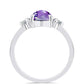 Silberring mit marokkanischem Amethyst und weißem Topas