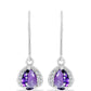 Silberohrringe mit marokkanischem Amethyst und weißem Topas