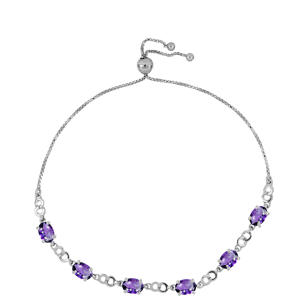 Silberarmband mit marokkanischem Amethyst 1 