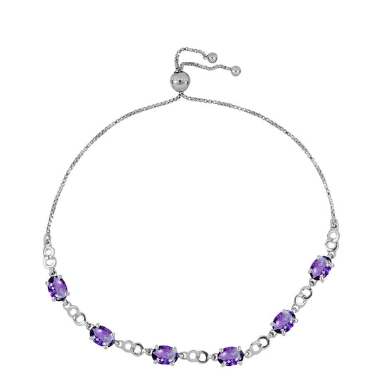 Silberarmband mit marokkanischem Amethyst