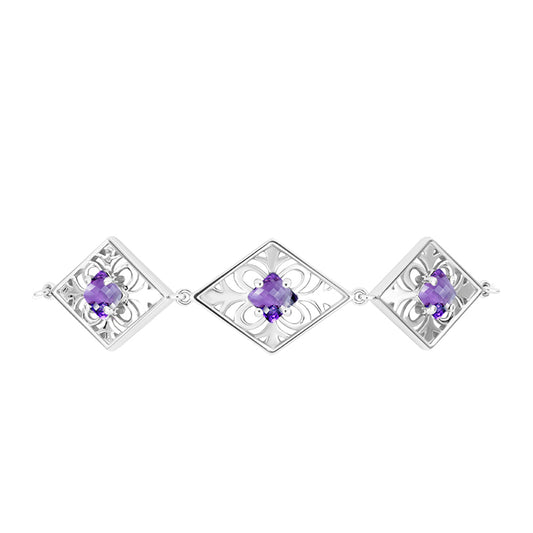 Silberarmband mit marokkanischem Amethyst