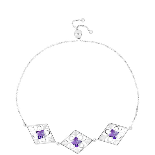 Silberarmband mit marokkanischem Amethyst