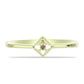 Goldplattierter Silberring mit Champagner-Diamant
